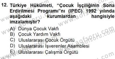 Sosyoloji 1 Dersi 2014 - 2015 Yılı (Vize) Ara Sınav Soruları 12. Soru