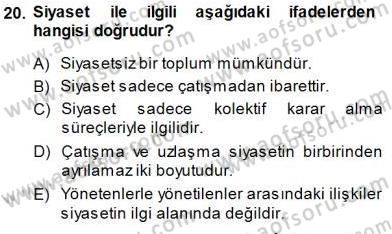 Sosyoloji 1 Dersi Ara Sınavı Deneme Sınav Soruları 20. Soru