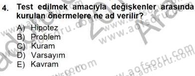Sosyoloji 1 Dersi 2014 - 2015 Yılı (Vize) Ara Sınav Soruları 4. Soru