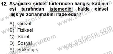 Sosyoloji 1 Dersi 2014 - 2015 Yılı (Final) Dönem Sonu Sınav Soruları 12. Soru
