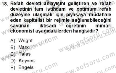 Sosyoloji 1 Dersi 2014 - 2015 Yılı (Final) Dönem Sonu Sınav Soruları 18. Soru