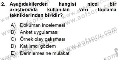 Sosyoloji 1 Dersi 2015 - 2016 Yılı (Vize) Ara Sınavı 2. Soru