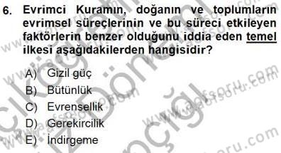 Sosyoloji 1 Dersi 2015 - 2016 Yılı (Vize) Ara Sınav Soruları 6. Soru