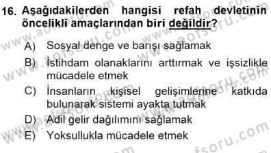 Sosyoloji 1 Dersi 2015 - 2016 Yılı (Final) Dönem Sonu Sınav Soruları 16. Soru