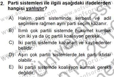 Sosyoloji 1 Dersi 2015 - 2016 Yılı (Final) Dönem Sonu Sınav Soruları 2. Soru