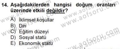 Sosyoloji 2 Dersi 2012 - 2013 Yılı (Final) Dönem Sonu Sınav Soruları 14. Soru