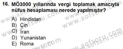 Sosyoloji 2 Dersi 2012 - 2013 Yılı (Final) Dönem Sonu Sınav Soruları 16. Soru