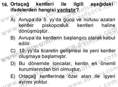 Sosyoloji 2 Dersi 2013 - 2014 Yılı (Vize) Ara Sınav Soruları 16. Soru