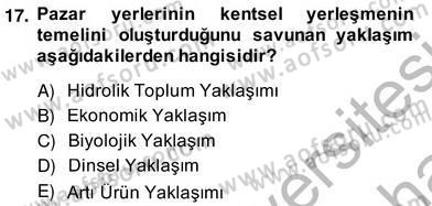 Sosyoloji 2 Dersi 2013 - 2014 Yılı (Vize) Ara Sınav Soruları 17. Soru