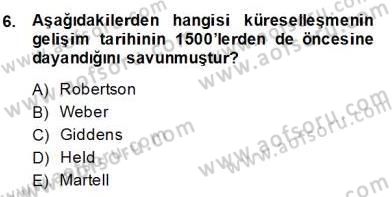 Sosyoloji 2 Dersi 2013 - 2014 Yılı (Final) Dönem Sonu Sınav Soruları 6. Soru