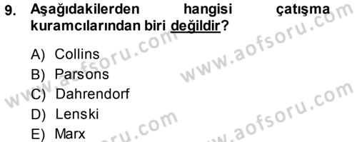 Davranış Bilimleri 1 Dersi 2014 - 2015 Yılı (Vize) Ara Sınav Soruları 9. Soru