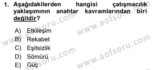 Davranış Bilimleri 1 Dersi 2018 - 2019 Yılı (Vize) Ara Sınavı 1. Soru