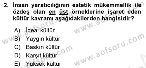 Davranış Bilimleri 1 Dersi 2018 - 2019 Yılı (Final) Dönem Sonu Sınavı 2. Soru
