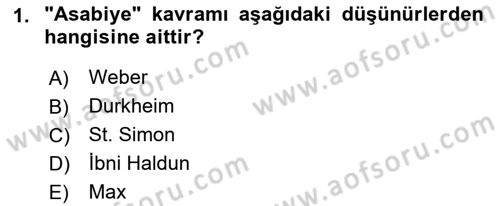 Davranış Bilimleri 1 Dersi 2018 - 2019 Yılı Yaz Okulu Sınavı 1. Soru