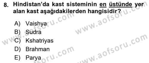 Davranış Bilimleri 1 Dersi 2019 - 2020 Yılı (Final) Dönem Sonu Sınavı 8. Soru