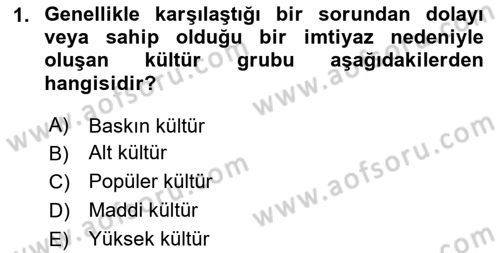 Davranış Bilimleri 1 Dersi 2020 - 2021 Yılı Yaz Okulu Sınavı 1. Soru