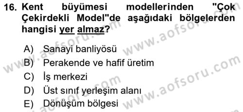 Davranış Bilimleri 1 Dersi 2023 - 2024 Yılı (Final) Dönem Sonu Sınavı 16. Soru