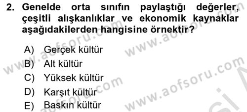 Davranış Bilimleri 1 Dersi 2023 - 2024 Yılı (Final) Dönem Sonu Sınavı 2. Soru