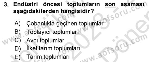 Davranış Bilimleri 1 Dersi 2023 - 2024 Yılı (Final) Dönem Sonu Sınavı 3. Soru