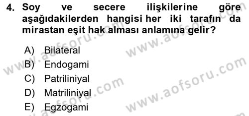 Davranış Bilimleri 1 Dersi 2023 - 2024 Yılı (Final) Dönem Sonu Sınavı 4. Soru