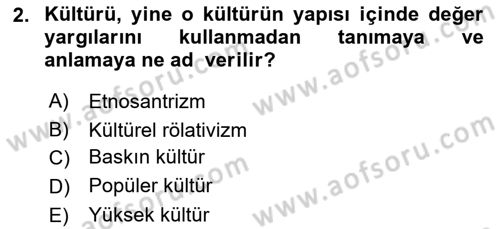 Davranış Bilimleri 1 Dersi 2023 - 2024 Yılı Yaz Okulu Sınavı 2. Soru