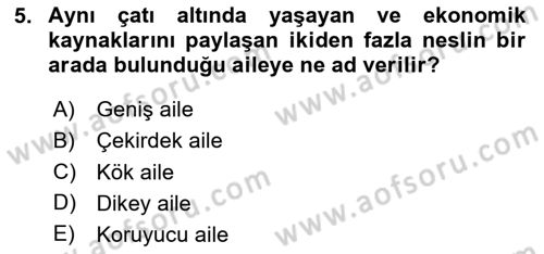 Davranış Bilimleri 1 Dersi 2023 - 2024 Yılı Yaz Okulu Sınavı 5. Soru