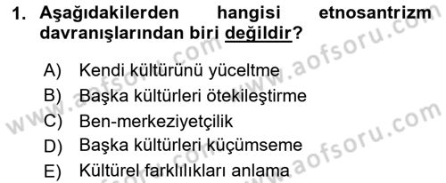 Davranış Bilimleri 1 Dersi 2024 - 2025 Yılı Yaz Okulu Sınav Soruları 1. Soru