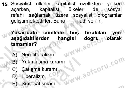Davranış Bilimleri 1 Dersi 2024 - 2025 Yılı Yaz Okulu Sınav Soruları 15. Soru