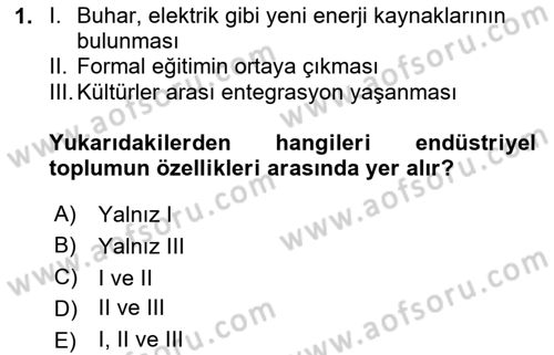Davranış Bilimleri 1 Dersi 2025 - 2026 Yılı (Vize) Ara Sınav Soruları 1. Soru