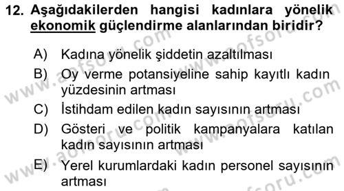 Davranış Bilimleri 1 Dersi 2025 - 2026 Yılı (Final) Dönem Sonu Sınav Soruları 12. Soru