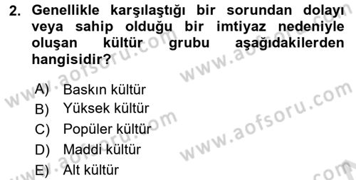 Davranış Bilimleri 1 Dersi 2025 - 2026 Yılı (Final) Dönem Sonu Sınav Soruları 2. Soru