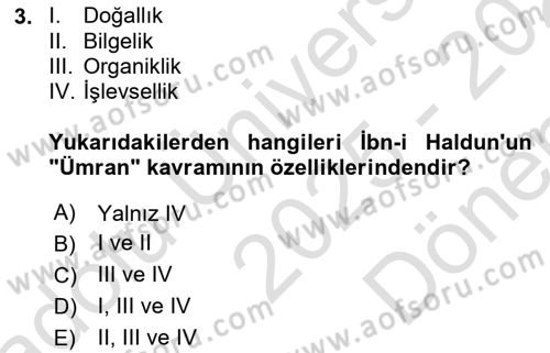 Davranış Bilimleri 1 Dersi 2025 - 2026 Yılı (Final) Dönem Sonu Sınav Soruları 3. Soru