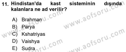 Davranış Bilimleri 1 Dersi 2025 - 2026 Yılı Yaz Okulu Sınav Soruları 11. Soru