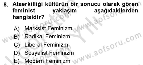 Davranış Bilimleri 1 Dersi 2025 - 2026 Yılı Yaz Okulu Sınav Soruları 8. Soru