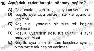 Davranış Bilimleri 2 Dersi 2012 - 2013 Yılı Tek Ders Sınav Soruları 18. Soru