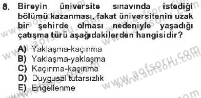 Davranış Bilimleri 2 Dersi 2012 - 2013 Yılı Tek Ders Sınav Soruları 8. Soru
