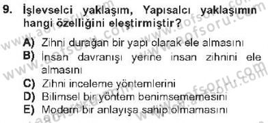 Davranış Bilimleri 2 Dersi 2012 - 2013 Yılı Tek Ders Sınav Soruları 9. Soru