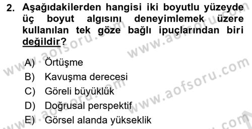Davranış Bilimleri 2 Dersi 2022 - 2023 Yılı Yaz Okulu Sınav Soruları 2. Soru