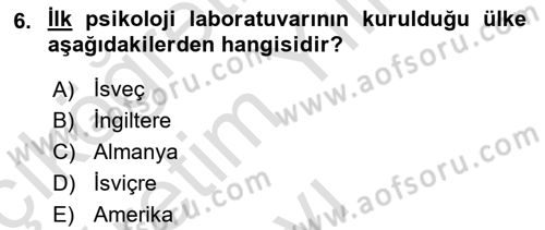 Davranış Bilimleri 2 Dersi 2022 - 2023 Yılı Yaz Okulu Sınav Soruları 6. Soru