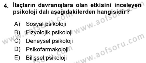 Davranış Bilimleri 2 Dersi 2025 - 2026 Yılı (Vize) Ara Sınav Soruları 4. Soru
