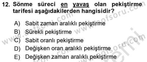 Davranış Bilimleri 2 Dersi 2025 - 2026 Yılı (Final) Dönem Sonu Sınav Soruları 12. Soru