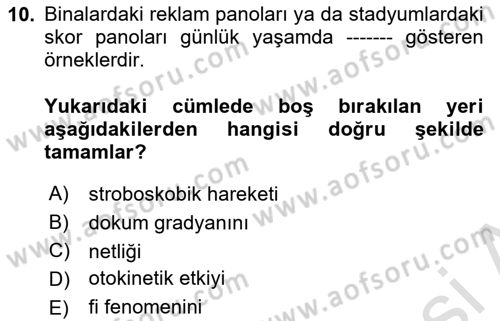 Davranış Bilimleri 2 Dersi 2025 - 2026 Yılı Yaz Okulu Sınav Soruları 10. Soru