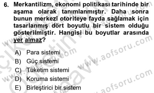 Nüfus Ve Toplum Dersi 2023 - 2024 Yılı Yaz Okulu Sınav Soruları 6. Soru