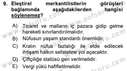Nüfus Ve Toplum Dersi 2024 - 2025 Yılı (Vize) Ara Sınav Soruları 9. Soru