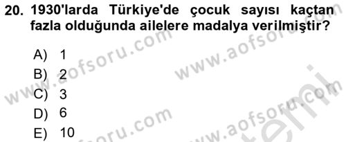 Nüfus Ve Toplum Dersi 2024 - 2025 Yılı (Final) Dönem Sonu Sınav Soruları 20. Soru