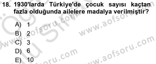 Nüfus Ve Toplum Dersi 2024 - 2025 Yılı Yaz Okulu Sınav Soruları 18. Soru