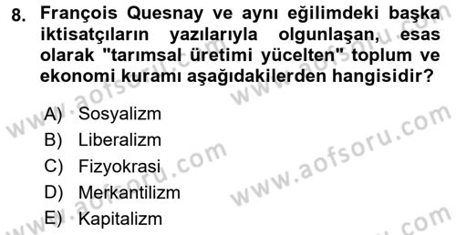 Nüfus Ve Toplum Dersi 2025 - 2026 Yılı (Vize) Ara Sınav Soruları 8. Soru