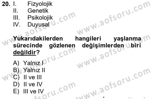 Sosyal Sorunlar Dersi 2012 - 2013 Yılı (Final) Dönem Sonu Sınav Soruları 20. Soru