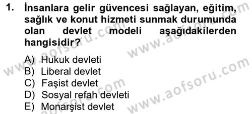 Sosyal Sorunlar Dersi 2013 - 2014 Yılı (Vize) Ara Sınav Soruları 1. Soru