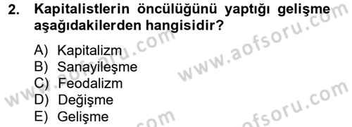 Sosyal Sorunlar Dersi 2013 - 2014 Yılı (Vize) Ara Sınav Soruları 2. Soru